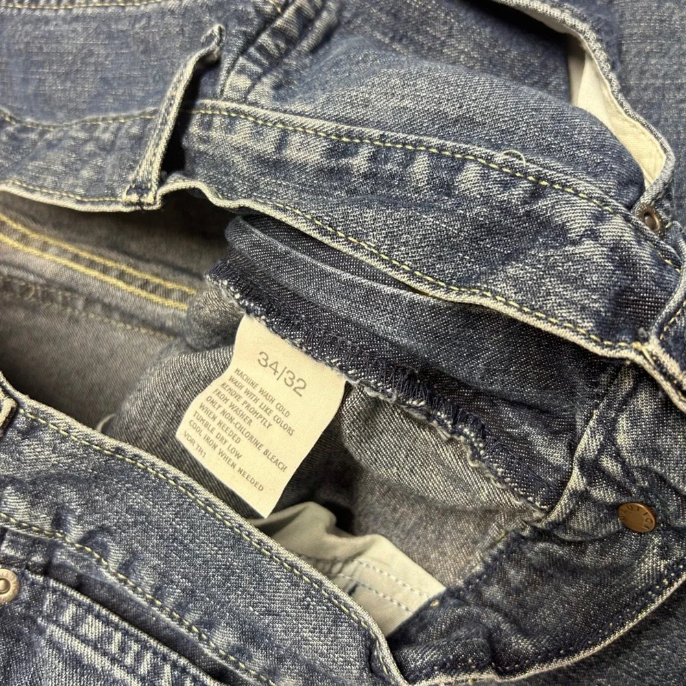 Nautica Jeans Co Mens 34x32 Blue Denim Relaxed Straight Leg Pants VDR TR1 - Picture 5 of 10